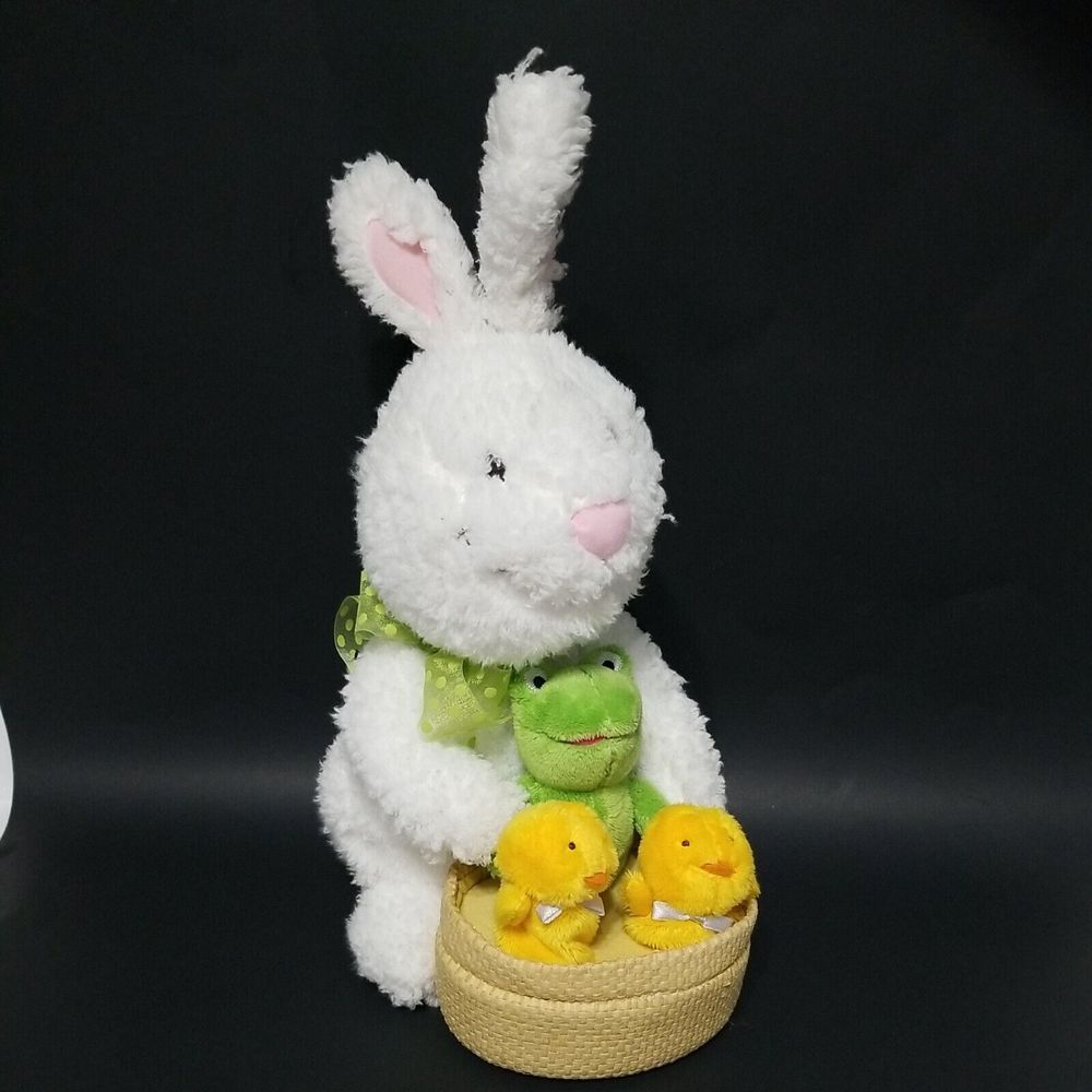 Hallmark EASTER BUNNY RABBIT FROG CHICKS‎ Quartet Animated Sings Do The Hop